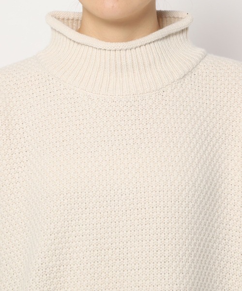 GLOBAL WORK（グローバルワーク）の「カノコロールネックニットプルオーバー/295864（ニット/セーター・レディース・ベージュ/オフホワイト/ブラック/オレンジ/サックスブルー・LARGE/MEDIUM）」の9枚目の写真
