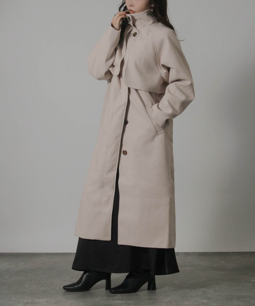 ヨークステンカラーロングコート（ステンカラーコート）｜Social GIRL