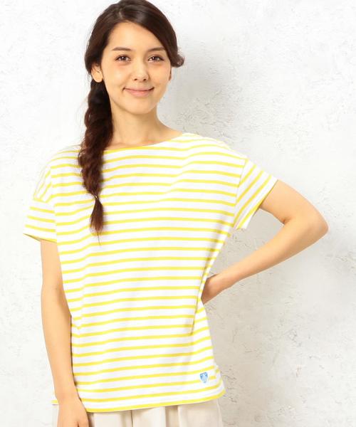 ORCIVAL（オーシバル）の「[オーシバル]ORCIVAL C BOR S/S プルオーバー カットソー（Tシャツ/カットソー・レディース・ブラック/イエロー/ロイヤルブルー・フリー）」の3枚目の写真