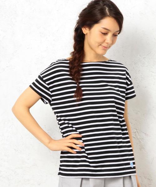 ORCIVAL（オーシバル）の「[オーシバル]ORCIVAL C BOR S/S プルオーバー カットソー（Tシャツ/カットソー・レディース・ブラック/イエロー/ロイヤルブルー・フリー）」の2枚目の写真