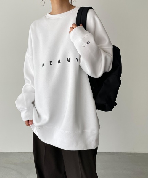 CANAL JEAN（キャナルジーン）の「1975 TOKYO(1975 トーキョー) "HEAVY WATER"裏起毛クルーネックトレーナー（スウェット・レディース・ホワイト/ブラック/サンドベージュ・X-LARGE/LARGE）」の2枚目の写真