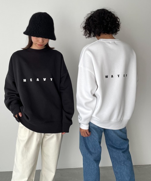 CANAL JEAN（キャナルジーン）の「1975 TOKYO(1975 トーキョー) "HEAVY WATER"裏起毛クルーネックトレーナー（スウェット・レディース・ホワイト/ブラック/サンドベージュ・X-LARGE/LARGE）」の4枚目の写真