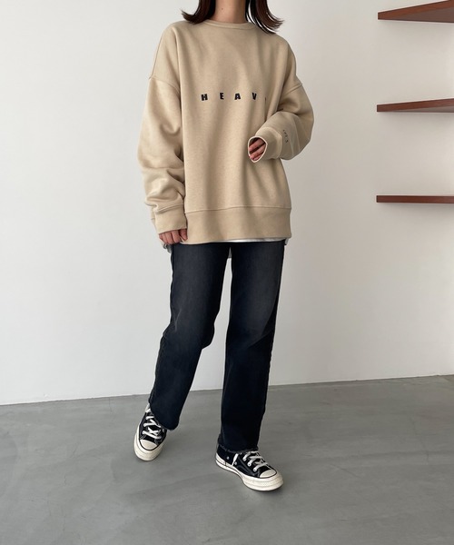 CANAL JEAN（キャナルジーン）の「1975 TOKYO(1975 トーキョー) "HEAVY WATER"裏起毛クルーネックトレーナー（スウェット・レディース・ホワイト/ブラック/サンドベージュ・X-LARGE/LARGE）」の7枚目の写真