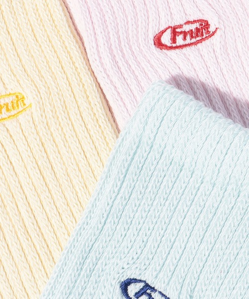 FRUIT OF THE LOOM(フルーツオブザルーム)の「【FRUIT OF THE LOOM】マーク刺繍シグナル/クルー丈ソックス/レディース/3足セット(ソックス/靴下・レディース・マルチ・23cm~25cm)」の10枚目の写真