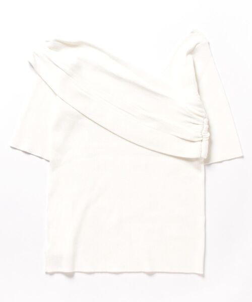 LILY BROWN（リリーブラウン）の「ワンショルリブニットトップス