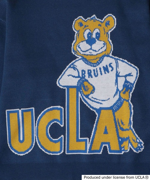 UCLA（ユーシーエルエー）の「UCLA ベアー柄オーバーサイズクルーニット（ニット/セーター・メンズ・アイボリー/ブルー/ネイビー/グリーン・L/M）」の9枚目の写真