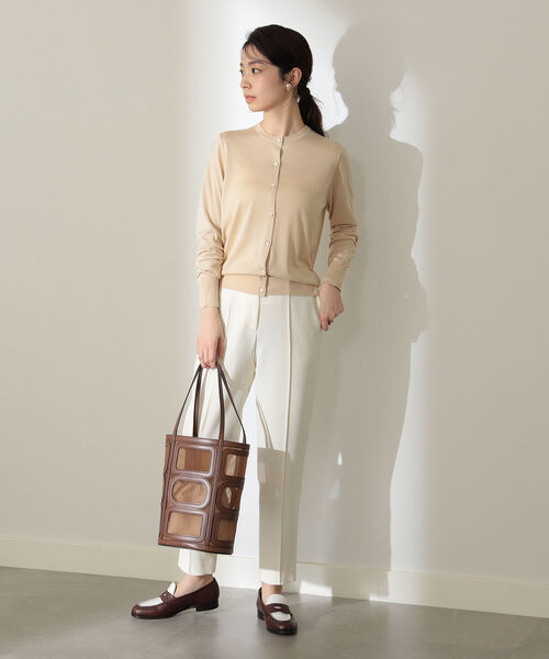 Demi-Luxe BEAMS シルク カーディガン ピンク Demi-Luxe BEAMS（デミルクス ビームス）の「Demi-Luxe BEAMS