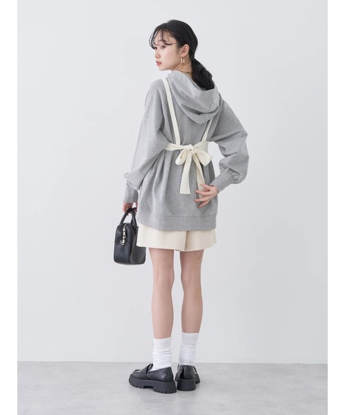 earth music&ecology（アースミュージックアンドエコロジー）の「カットツイルショートパンツ（その他パンツ・レディース・グレイッシュブルー/ブラック/ライトベージュ・S/M）」の10枚目の写真