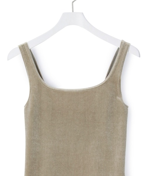 ADAM ET ROPE'（アダムエロペ）の「【SIMONE WILD】VELVET SINGLET（タンクトップ・レディース・ベージュ/ブルー系その他4/オリーブ/チャコールグレー・S/M）」の16枚目の写真