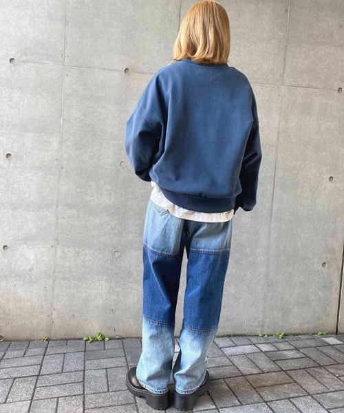 NANEA（ナネア）の「裏起毛ロゴプリントスウェットトレーナー（スウェット・レディース・ネイビー系/イエロー系/オートミール・ONE SIZE]）」の11枚目の写真
