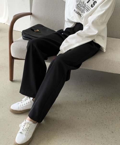 PIN(ピン)の「WタックワイドスラックスPT(スラックス・レディース・ブラック/ダークグレー/カーキ・XL/L/M)」の11枚目の写真