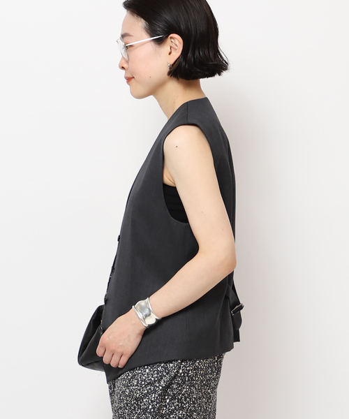 AP STUDIO（エーピーストゥディオ）の「ウールツイルベスト（ベスト・レディース・グレー・FREE）」の2枚目の写真