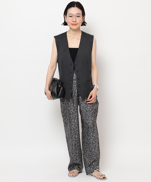 AP STUDIO（エーピーストゥディオ）の「ウールツイルベスト（ベスト・レディース・グレー・FREE）」の4枚目の写真