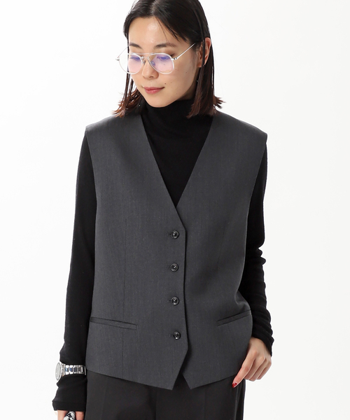 AP STUDIO（エーピーストゥディオ）の「ウールツイルベスト（ベスト・レディース・グレー・FREE）」の7枚目の写真