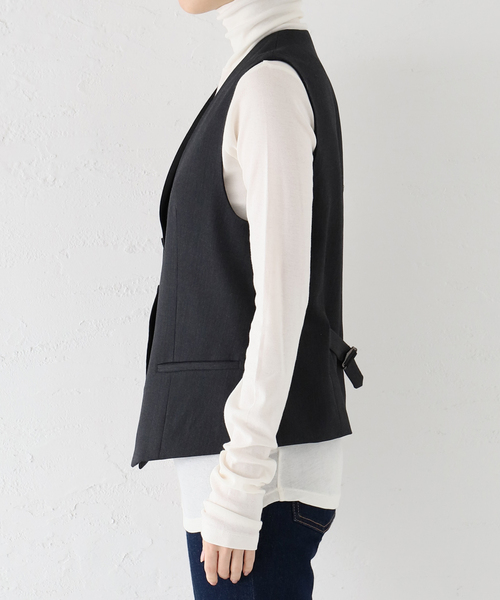 AP STUDIO（エーピーストゥディオ）の「ウールツイルベスト（ベスト・レディース・グレー・FREE）」の15枚目の写真