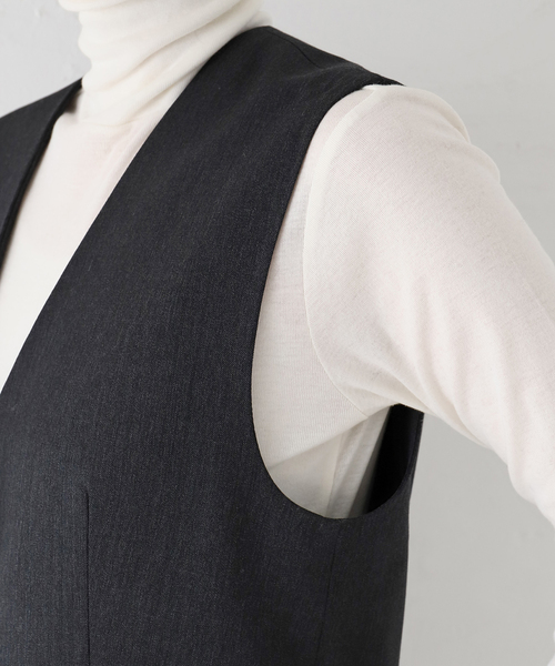 AP STUDIO（エーピーストゥディオ）の「ウールツイルベスト（ベスト・レディース・グレー・FREE）」の19枚目の写真