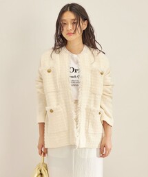 SHIPS | 〈手洗い可能〉ニット ツイード クルーネック カーディガン ◇(カーディガン/ボレロ)