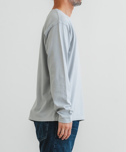 quadro(クオドロ)の「40/2CM天竺クルーネックtee(Tシャツ/カットソー・メンズ・ブルーグレー/レンガ/ダークネイビー/オフホワイト・LARGE/MEDIUM)」の17枚目の写真