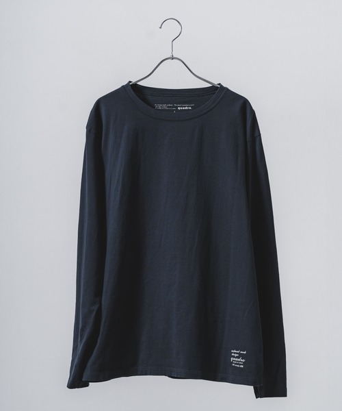 quadro(クオドロ)の「40/2CM天竺クルーネックtee(Tシャツ/カットソー・メンズ・ブルーグレー/レンガ/ダークネイビー/オフホワイト・LARGE/MEDIUM)」の21枚目の写真