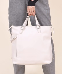 Bermosa（ベルモサ）の「ユニセックス スクエア型 レザー調 3way バッグ A4サイズ対応（バックパック/リュック）」