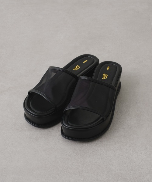 Kastane（カスタネ）の「【2023SSカタログ掲載アイテム】メッシュ厚底サンダル（サンダル・レディース・アイボリー/ブラック・36/37/38）」の3枚目の写真