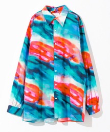 MIDIUMISOLID Men’s ウォーターカラープリントビッグシャツ