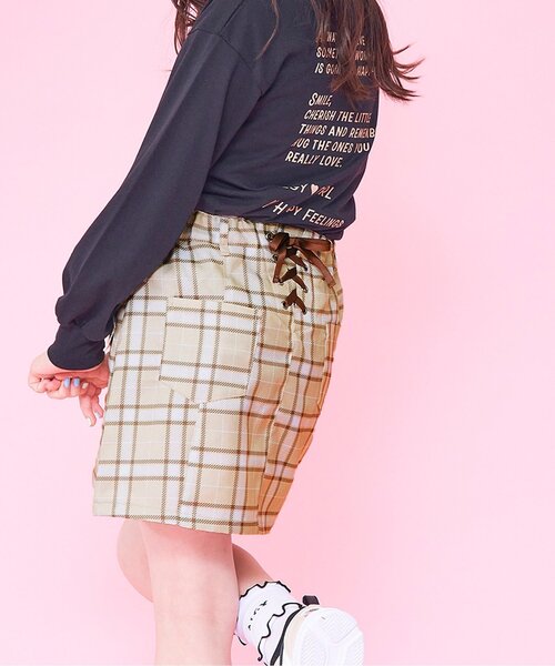algy(アルジー)の「バックレースアップスカパン(スカート・キッズ・オフホワイト/ベージュ/ミント・XXX-SMALL/XX-SMALL/X-SMALL/MEDIUM/SMALL)」の3枚目の写真