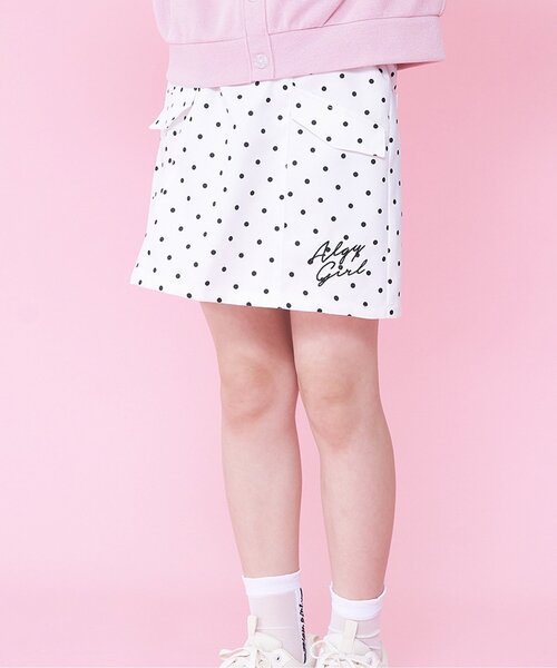 algy(アルジー)の「バックレースアップスカパン(スカート・キッズ・オフホワイト/ベージュ/ミント・XXX-SMALL/XX-SMALL/X-SMALL/MEDIUM/SMALL)」の2枚目の写真