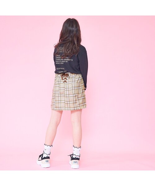 algy(アルジー)の「バックレースアップスカパン(スカート・キッズ・オフホワイト/ベージュ/ミント・XXX-SMALL/XX-SMALL/X-SMALL/MEDIUM/SMALL)」の5枚目の写真
