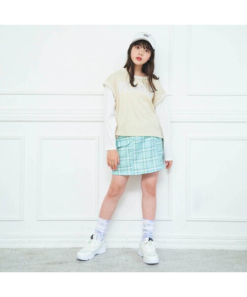 algy(アルジー)の「バックレースアップスカパン(スカート・キッズ・オフホワイト/ベージュ/ミント・XXX-SMALL/XX-SMALL/X-SMALL/MEDIUM/SMALL)」の6枚目の写真