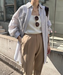 COLLAGE GALLARDAGALANTE | オーバーサイズストライプシャツ(シャツ/ブラウス)
