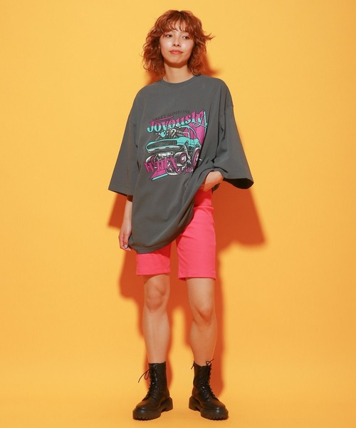 PBLIM（ページボーイリム）の「PAGEBOYLIM/オートモービルルーズT（Tシャツ/カットソー・レディース・グリーン/チャコールグレー/オフホワイト/ブラウン/ネイビー/ブラック・MEDIUM/LARGE）」の8枚目の写真