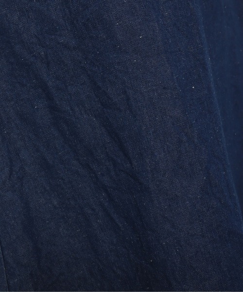 l'atelier du savon(アトリエドサボン)の「●リネンデニム 吊りスカート(デニムスカート・レディース・ネイビー・FREE)」の19枚目の写真