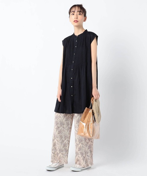 Grand PARK(グランドパーク)の「ピンタック入り ノースリーブチュニック(シャツ/ブラウス・レディース・ホワイト/ネイビー/その他・FREE)」の5枚目の写真