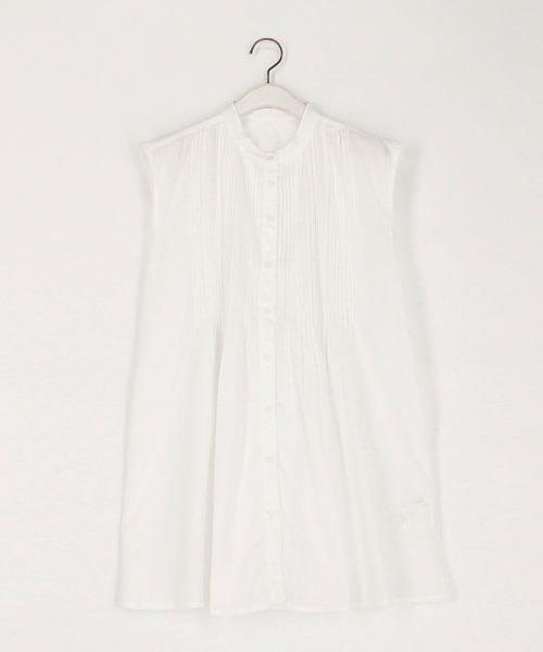 Grand PARK(グランドパーク)の「ピンタック入り ノースリーブチュニック(シャツ/ブラウス・レディース・ホワイト/ネイビー/その他・FREE)」の14枚目の写真