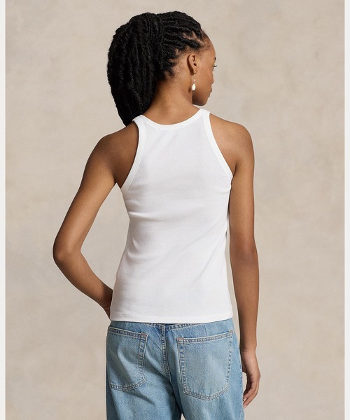 POLO RALPH LAUREN(ポロ ラルフ ローレン)の「リブド コットン タンク トップ(タンクトップ・レディース・ホワイト・M/S/XL/XXS/XS/L)」の5枚目の写真