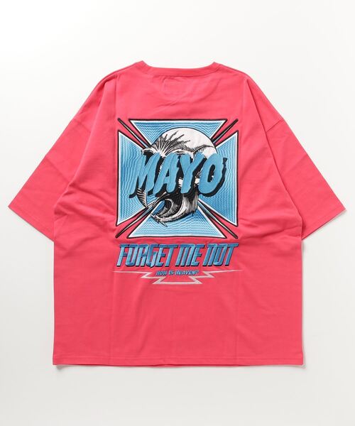 ROYAL FLASH（ロイヤルフラッシュ）の「MAYO/メイヨー/MAYO Hawk Embroidery Short Sleeve Tee（Tシャツ/カットソー・メンズ・ブラック/ピンク・L/M/XL）」の7枚目の写真
