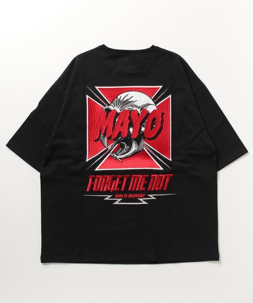 ROYAL FLASH（ロイヤルフラッシュ）の「MAYO/メイヨー/MAYO Hawk Embroidery Short Sleeve Tee（Tシャツ/カットソー・メンズ・ブラック/ピンク・L/M/XL）」の5枚目の写真