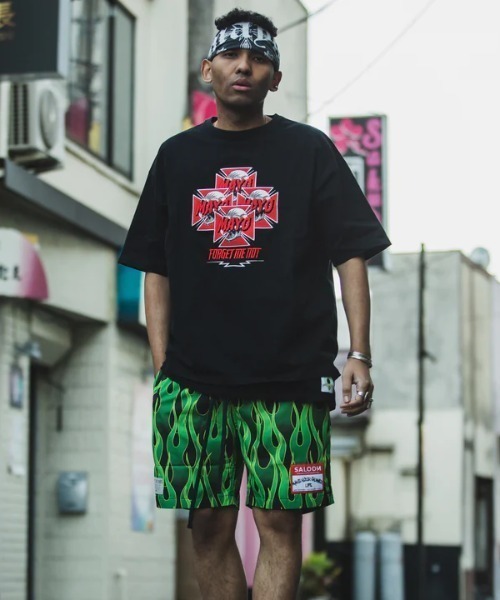 ROYAL FLASH（ロイヤルフラッシュ）の「MAYO/メイヨー/MAYO Hawk Embroidery Short Sleeve Tee（Tシャツ/カットソー・メンズ・ブラック/ピンク・L/M/XL）」の6枚目の写真
