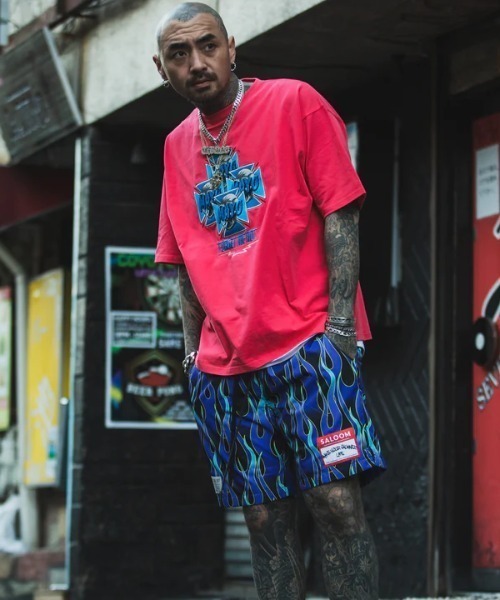 ROYAL FLASH（ロイヤルフラッシュ）の「MAYO/メイヨー/MAYO Hawk Embroidery Short Sleeve Tee（Tシャツ/カットソー・メンズ・ブラック/ピンク・L/M/XL）」の10枚目の写真