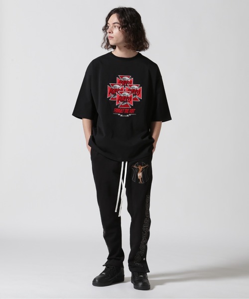 ROYAL FLASH（ロイヤルフラッシュ）の「MAYO/メイヨー/MAYO Hawk Embroidery Short Sleeve Tee（Tシャツ/カットソー・メンズ・ブラック/ピンク・L/M/XL）」の13枚目の写真