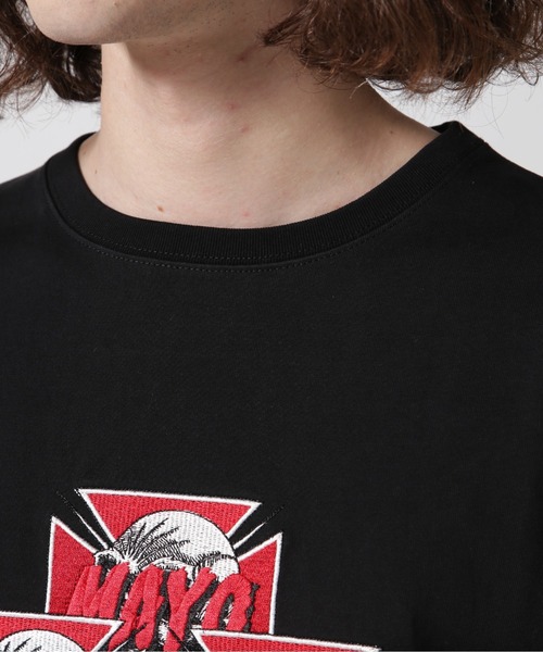 ROYAL FLASH（ロイヤルフラッシュ）の「MAYO/メイヨー/MAYO Hawk Embroidery Short Sleeve Tee（Tシャツ/カットソー・メンズ・ブラック/ピンク・L/M/XL）」の16枚目の写真