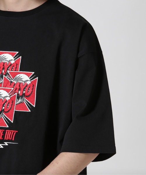ROYAL FLASH（ロイヤルフラッシュ）の「MAYO/メイヨー/MAYO Hawk Embroidery Short Sleeve Tee（Tシャツ/カットソー・メンズ・ブラック/ピンク・L/M/XL）」の17枚目の写真