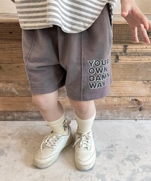 aimoha | 【aimoha-KIDS-】韓国子供服　センタープレス英字プリントハーフパンツ(スウェットパンツ)