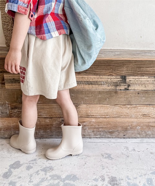 aimoha（アイモハ）の「【aimoha-KIDS-】子供服　センタープレス英字プリントハーフパンツ（スウェットパンツ・キッズ・ライトベージュ/ダークグレー・90/100/110/120/80/130）」の5枚目の写真