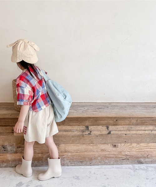 aimoha（アイモハ）の「【aimoha-KIDS-】子供服　センタープレス英字プリントハーフパンツ（スウェットパンツ・キッズ・ライトベージュ/ダークグレー・90/100/110/120/80/130）」の17枚目の写真