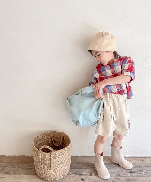 aimoha（アイモハ）の「【aimoha-KIDS-】子供服　センタープレス英字プリントハーフパンツ（スウェットパンツ・キッズ・ライトベージュ/ダークグレー・90/100/110/120/80/130）」の22枚目の写真