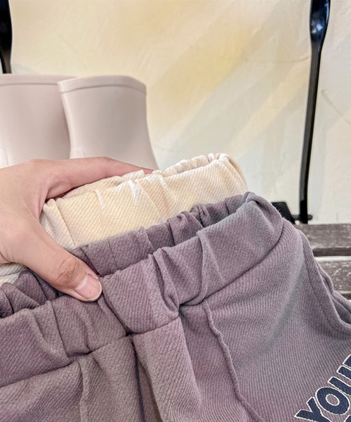 aimoha（アイモハ）の「【aimoha-KIDS-】子供服　センタープレス英字プリントハーフパンツ（スウェットパンツ・キッズ・ライトベージュ/ダークグレー・90/100/110/120/80/130）」の14枚目の写真