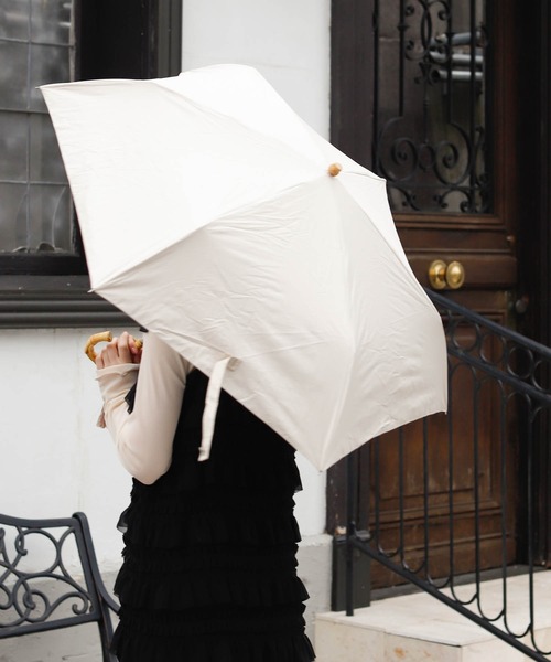 Birthday room（バースデイルーム）の「晴雨兼用軽量UVカット(99%)バンブー折りたたみ傘（折りたたみ傘・レディース・ベージュ/グリーン/ブラック・FREE）」の20枚目の写真