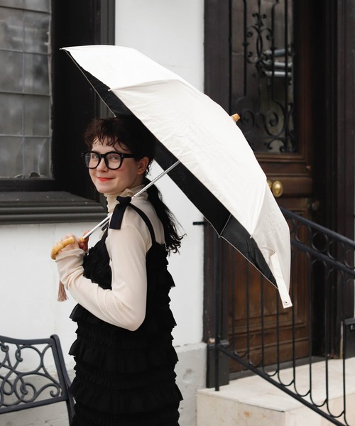 Birthday room（バースデイルーム）の「晴雨兼用軽量UVカット(99%)バンブー折りたたみ傘（折りたたみ傘・レディース・ベージュ/グリーン/ブラック・FREE）」の21枚目の写真